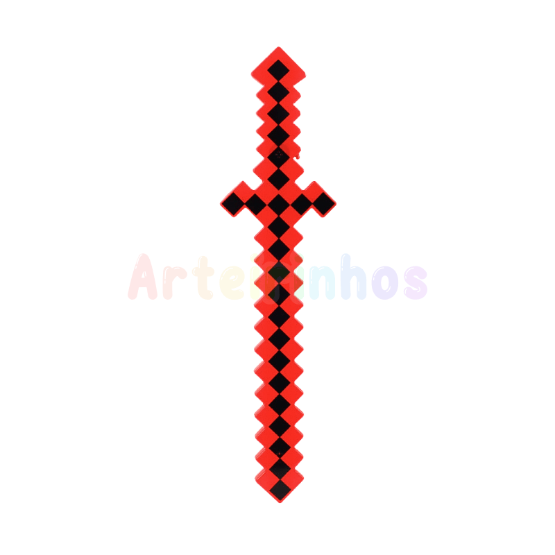 Espada Pixel Minecraft - LED e Som
