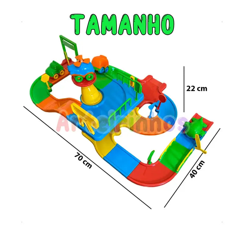 Pista Baby Car Kit C/34 Peças + 4 Carrinhos