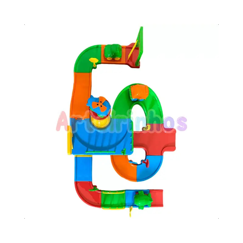 Pista Baby Car Kit C/34 Peças + 4 Carrinhos
