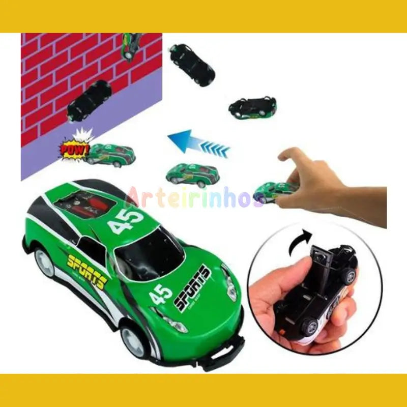 Carrinho Bate e Pula 360º Acrobático: Kit 4 Unidades, Diversão Garantida Crianças