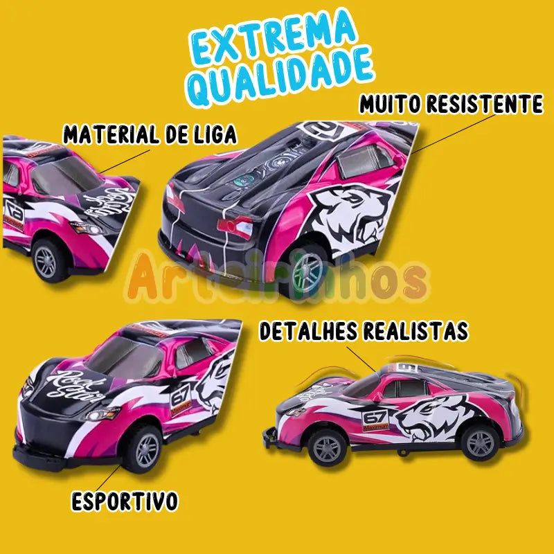 Carrinho Bate e Pula 360º Acrobático: Kit 4 Unidades, Diversão Garantida Crianças