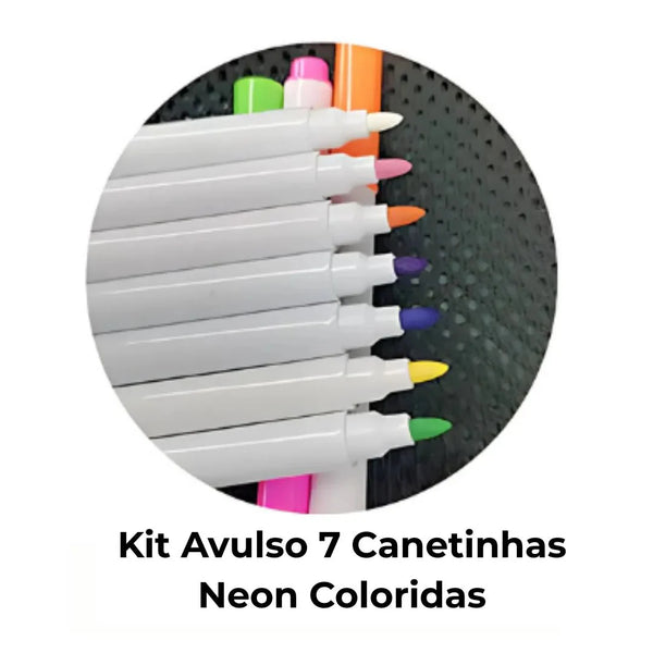 Kit Avulso de Canetinhas Neon - 7 cores