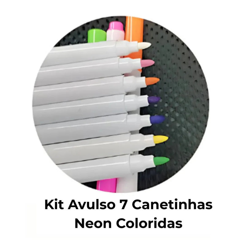 Kit Avulso de Canetinhas Neon - 7 cores