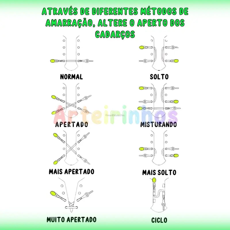 Cadarços Infantil - kit 12 Unidades
