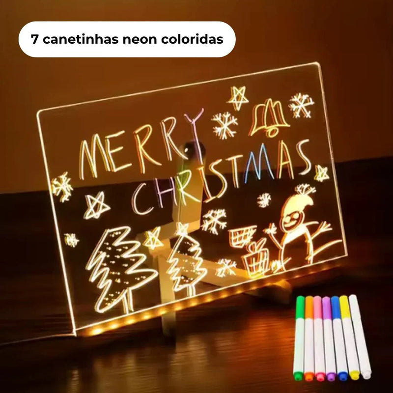 Quadro Acrílico Mágico LED - Mundo Kids