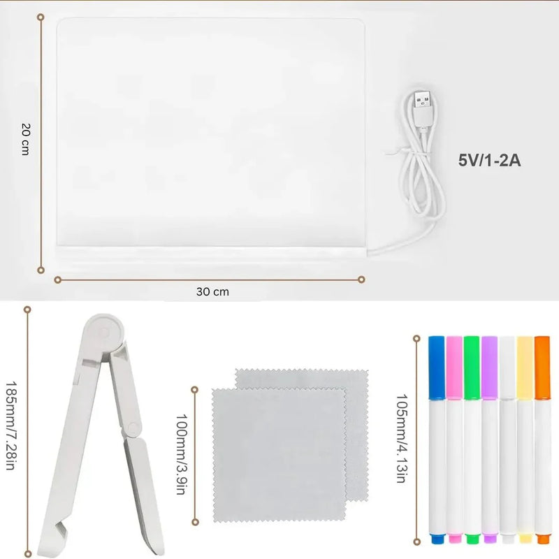 Quadro Acrílico Mágico LED - Mundo Kids