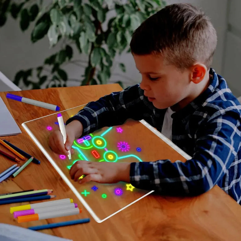 Quadro Acrílico Mágico LED - Mundo Kids